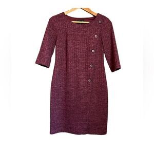 Connected apparel ribbed dress with button details‎